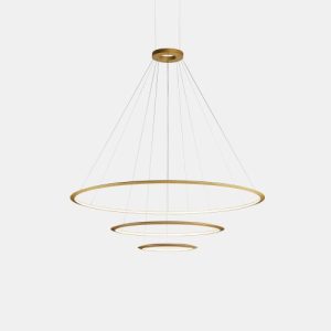 GROK PENDANT CIRCULAR INWARD 3 RINGS (Ø3000 Ø2000 Ø1200) LED 326.4W 2700K BLACK