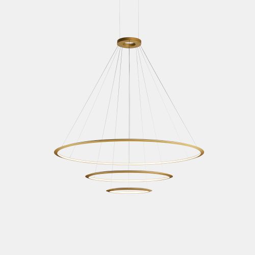 GROK PENDANT CIRCULAR INWARD 4 RINGS (Ø600 Ø1200 Ø1200 Ø600) LED 555.8W 2400K GOLD