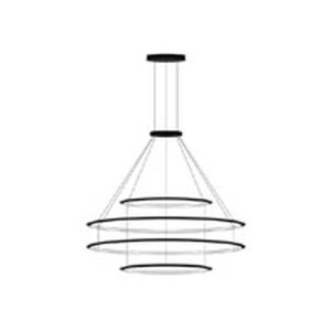 GROK PENDANT CIRCULAR INWARD 4 RINGS (Ø600 Ø1200 Ø1200 Ø600) LED 206.3W 3000K 0-10V BLACK