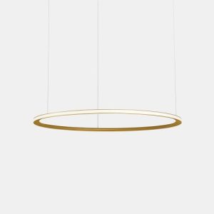 GROK PENDANT CIRCULAR OUTWARD Ø1200 SURFACE LED 63.5W 3453LM 3000K 0-10V GOLD