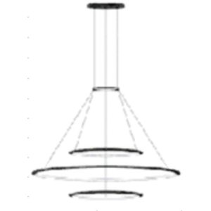 GROK PENDANT CIRCULAR OUTWARD 3 RINGS (Ø900 Ø2000 Ø900) LED 211.2W 3000K 0-10V WHITE