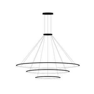 GROK PENDANT CIRCULAR DOWNWARD 3 RINGS (Ø2000 Ø1200 Ø600) LED 223.5W 3000K BLACK