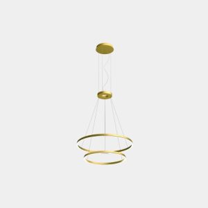 GROK PENDANT CIRCULAR DOWNWARD 2 RINGS (Ø900 Ø600) LED 77.3W 4000K GOLD
