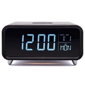 GROOVE ATHENA ALARM CLOCK WITH WIRELESS CHARGE PAD