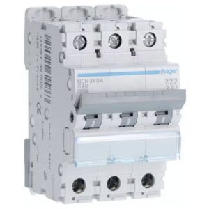 HAGER 40A C-TYPE T/POLE MCB
