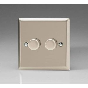 HERITAGE 2G 2W LED DIMMER S/CHROME