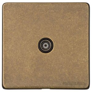 HERITAGE ANTIQUE BRASS 1G COAX SOCKET