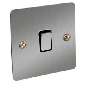 1G SATIN CHROME FLAT PLATE INT. SWITCH