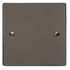 HERITAGE 1G BLANK PLATE BLACK NICKLE