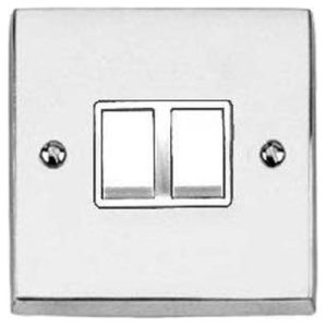 HERITAGE 2G 2W SWITCH POLISHED CHROME