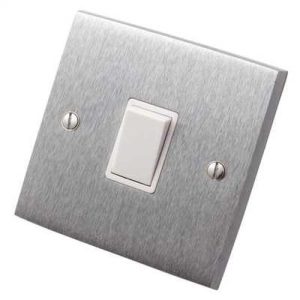 HERITAGE 1G 2W SWITCH SATIN CHROME (BLACK)