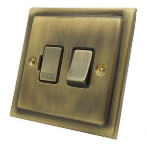 HERITAGE ANTIQUE BRASS SWITCHED FUSED SPUR