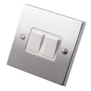 HERITAGE 2G 2W POLISHED CHROME SWITCH