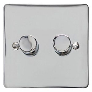 HERITAGE SATIN CHROME 2G LED DIMMER