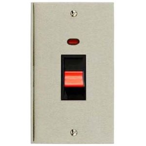 HERITAGE 45A VERTICAL SWITCH SATIN NICKEL