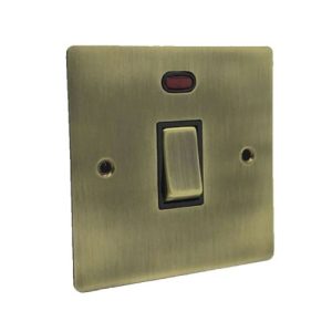 HERITAGE 20A DP + NEON SWITCH ANT BRASS