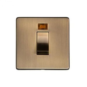 HERITAGE ANT BRASS 1G 45A COOKER SWITCH