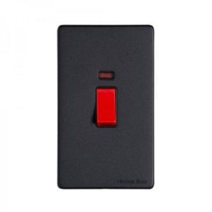 HERITAGE 45A NEON (TWIN) RED ROCKER BLK