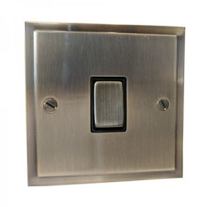 HERITAGE 1G 2W STEPPED ANTIQUE BRASS SWITCH