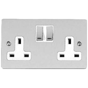 HERITAGE 2G POL/CHROME SWITCHED SOCKET