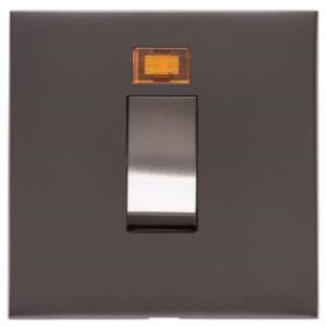 HERITAGE WINCHESTER RANGE 45A DP COOKER SWITCH WITH NEON (SINGLE PLATE) MATT BRONZE