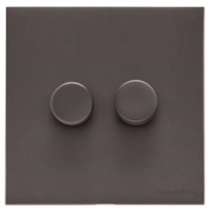 HERITAGE WINCHESTER RANGE 2 GANG TED DIMMER (COMPATIBLE WITH LED LAMPS) MATT BRONZE