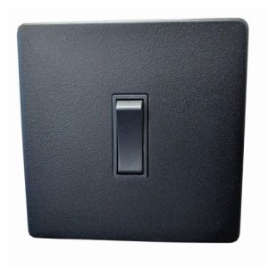 HERITAGE MATT BLACK SCREWLESS 1G 2W SWIT