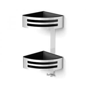 HIB TWO TIER CORNER SHOWER BASKET (CHROME) - MODERN