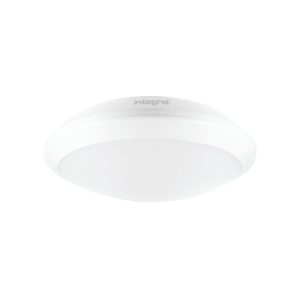 INTEGRAL TOUGH SHELL+ BULKHEAD MICROWAVE SENSOR 350MM DIA IP66 2500LM 24W 4000K IK10 120 BEAM NON-DIMM WHITE 104LM/W