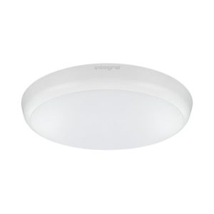 INTEGRAL SLIMLINE CEILING/WALL LIGHT EMERGENCY 3HR 300MM DIA IP54 1584LM 18W 4000K IK10 120 BEAM NON-DIMM WHITE 88LM/W