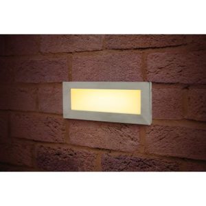 INTEGRAL OUTDOOR RECESSED WALL LIGHT BRICK IP65 180LM 3.8W 3000K DOWN LIGHT INCLUDES TWO STAINLESS STEEL BEZEL OPTIONS