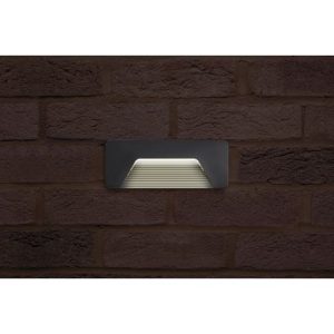 INTEGRAL OUTDOOR DECORATIVE WALL LIGHT PATHLUX BRICK IP65 150LM 3W 3000K DOWN LIGHT DARK GREY