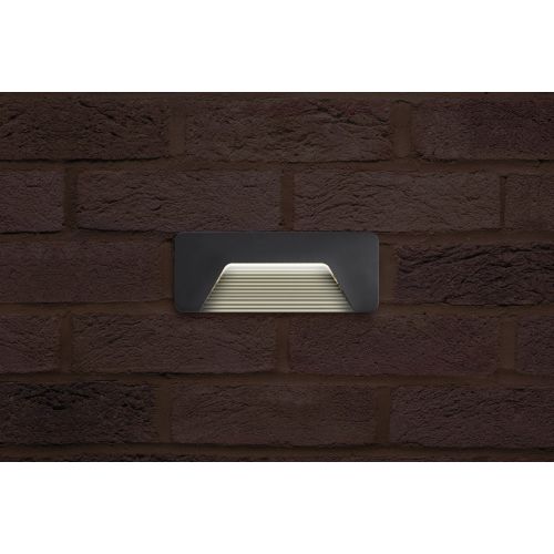 INTEGRAL OUTDOOR DECORATIVE WALL LIGHT PATHLUX BRICK IP65 150LM 3W 3000K DOWN LIGHT DARK GREY