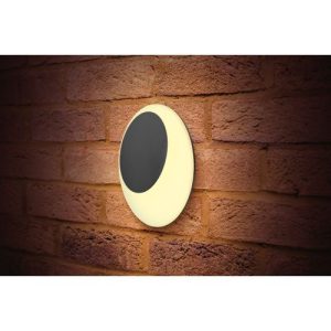INTEGRAL OUTDOOR DECORATIVE WALL LIGHT GEOLUX IP65 600LM 13W 3000K OMNI DIRECTIONAL DARK GREY