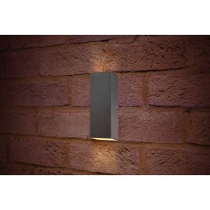 INTEGRAL OUTDOOR DECORATIVE WALL LIGHT PABLO IP54 300LM 8W 3000K UP/DOWN LIGHT DARK GREY