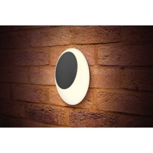 INTEGRAL OUTDOOR DECORATIVE WALL LIGHT GEOLUX IP65 620LM 13W 4000K OMNI DIRECTIONAL DARK GREY