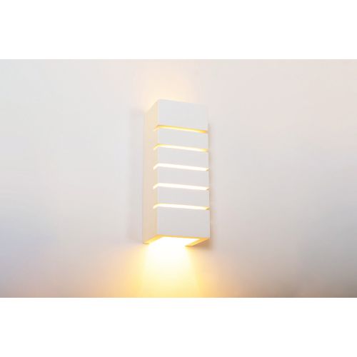 INTEGRAL INDOOR DECORATIVE PAINTABLE GYPSUM RAFINA WALL LIGHT IP20 FOR 1 X E14 MAX 40W WHITE