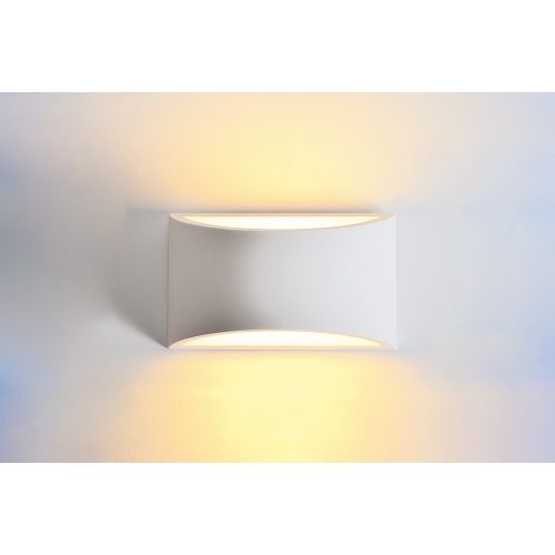 INTEGRAL INDOOR DECORATIVE PAINTABLE GYPSUM GALATSI WALL LIGHT IP20 FOR 1 X G9 MAX 40W WHITE