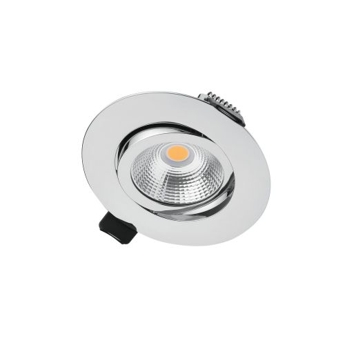 INTEGRAL ULTRA SLIM TILTABLE DOWNLIGHT 65MM CUTOUT 6.5W 650LM 100LM/W 3000K
36 BEAM DIMMABLE POLISHED CHROME"