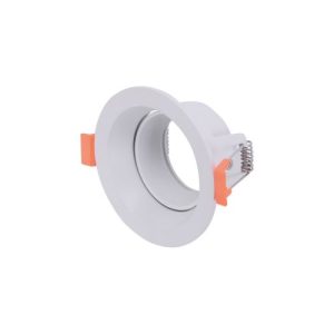INTEGRAL ACCENTPLUS DOWNLIGHT FOR LED GU10 70MM CUTOUT IP20 WHITE FRONT ENTRY 20 DEG TWO SIDES TILTABLE