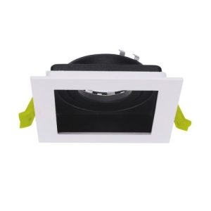 INTEGRAL ACCENTPLUS GIMBAL DOWNLIGHT FOR 1 X LED GU10 90X90MM CUTOUT FRONT BULB ENTRY 30 DEG TWO SIDES TILTABLE 360 DEG ADJUSTMENT