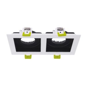 INTEGRAL ACCENTPLUS GIMBAL DOWNLIGHT FOR 2 X LED GU10 170X90MM CUTOUT FRONT BULB ENTRY 30 DEG TWO SIDES TILTABLE 360 DEG ADJUSTMENT
