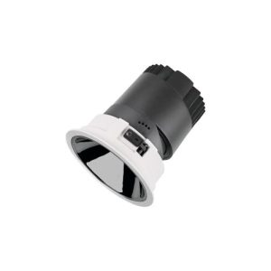 INTEGRAL ACCENTPRO LED DOWNLIGHT 36 DEG BEAM ANGLE 95MM CUTOUT 30 DEG TITLTABLE 355 DEG ROTATABLE 15W 1277LM 85LM/W 3000K CRI90 MIRROR SILVER ROUND