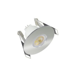 INTEGRAL EVOFIRE MINI FIRE RATED DOWNLIGHT 45MM CUTOUT IP65 POLISHED CHROME ROUND *NO LAMP HOLDER*
