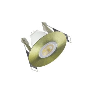 INTEGRAL EVOFIRE MINI FIRE RATED DOWNLIGHT 45MM CUTOUT IP65 ANTIQUE BRASS ROUND +GU10 HOLDER