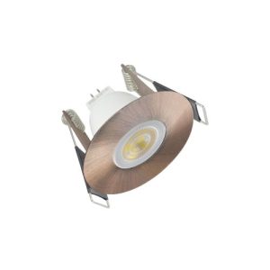 INTEGRAL EVOFIRE MINI FIRE RATED DOWNLIGHT 45MM CUTOUT IP65 COPPER ROUND +GU10 HOLDER