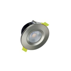INTEGRAL J-SERIES LOW-PROFILE FIRE RATED DOWNLIGHT 68MM CUTOUT IP65 800LM 8W 4000K 55 BEAM DIMMABLE 100LM/W SATIN NICKEL
