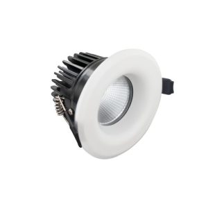 INTEGRAL LUXFIRE FIRE RATED DOWNLIGHT 70MM CUTOUT IP65 450LM 6W 4000K 36 BEAM DIMMABLE 75LM/W WHITE