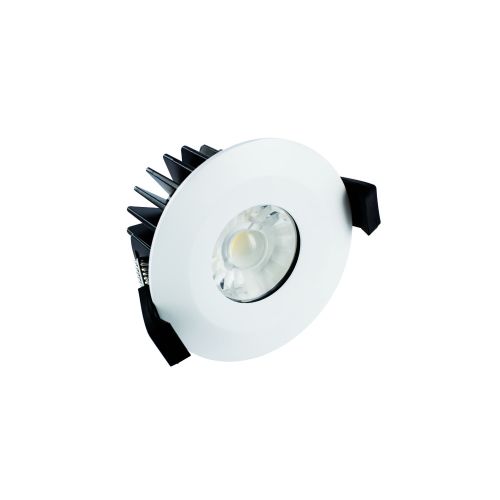 INTEGRAL LOW-PROFILE FIRE RATED DOWNLIGHT 70-75MM CUTOUT IP65 510LM 6W 3000K 38 BEAM NON-DIMM 85LM/W WHITE