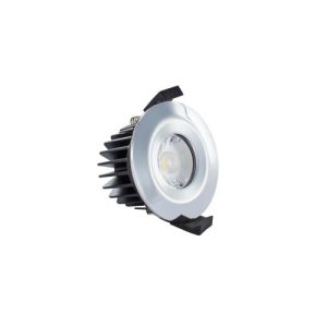 INTEGRAL LOW-PROFILE FIRE RATED DOWNLIGHT 70-75MM CUTOUT IP65 430LM 6W 3000K 38 BEAM DIMMABLE 72LM/W POLISHED CHROME